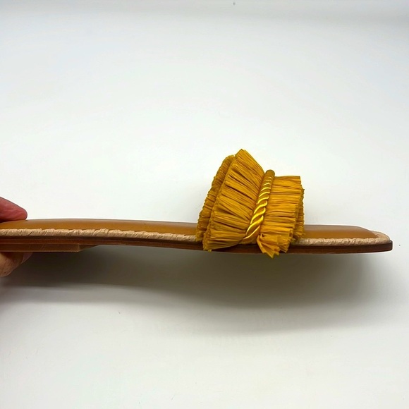 Antonio Melani - The Nat Note Braided Raffia Yellow Flat Slide On Sandal Size 10 - Picture 6 of 16